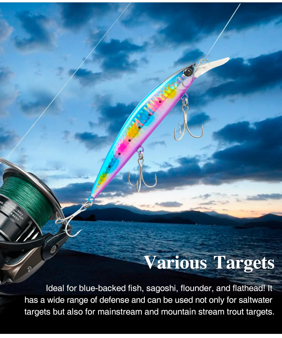 LOTTO DI 10 ESCHE ARTIFICIALI MINNOW 5-9 cm