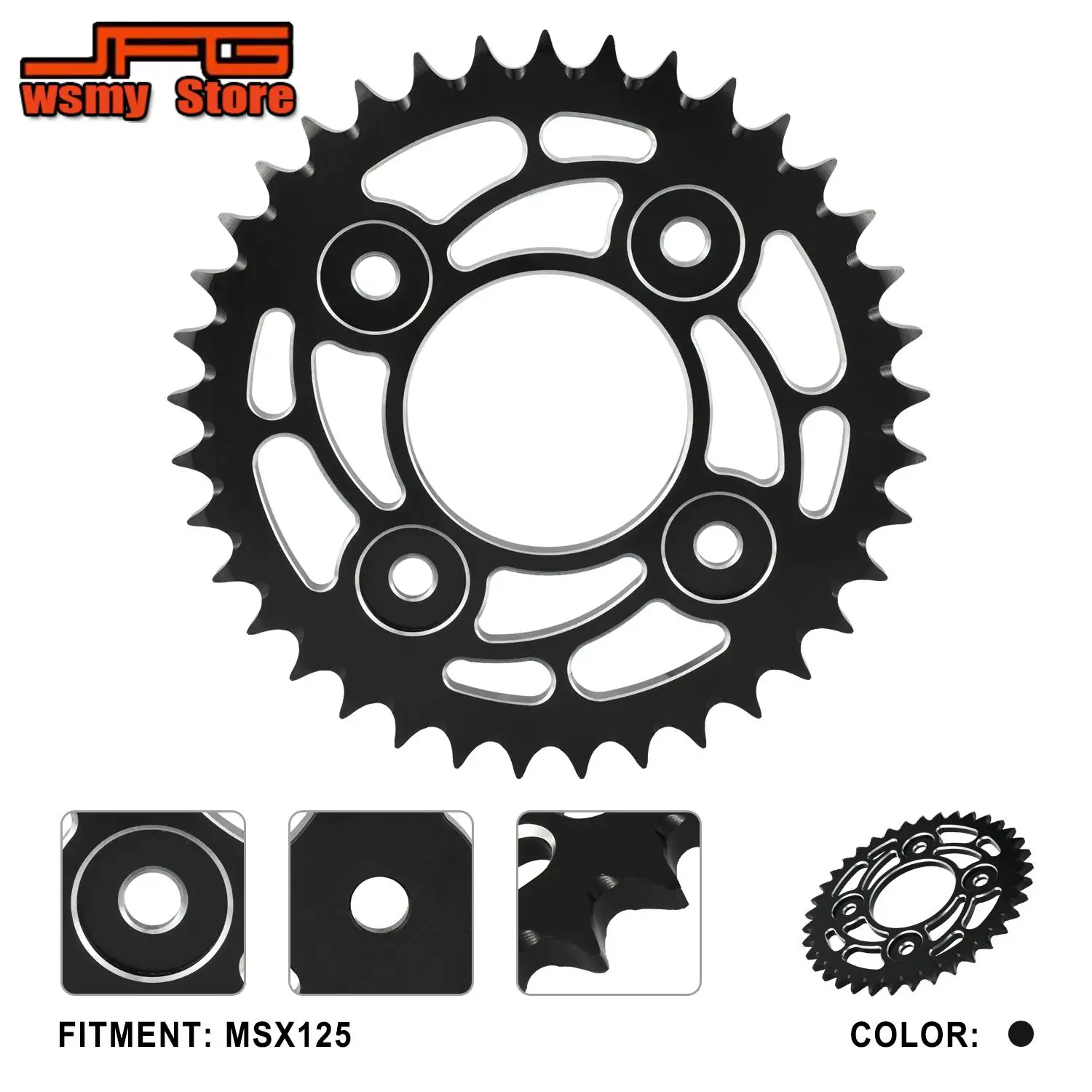 

For Honda GROM MSX125 MSX 125 420-37T Rear Chain Sprocket Motorcycles Accessories 7075 Aluminum Replacement Parts Pit Dirt Bike