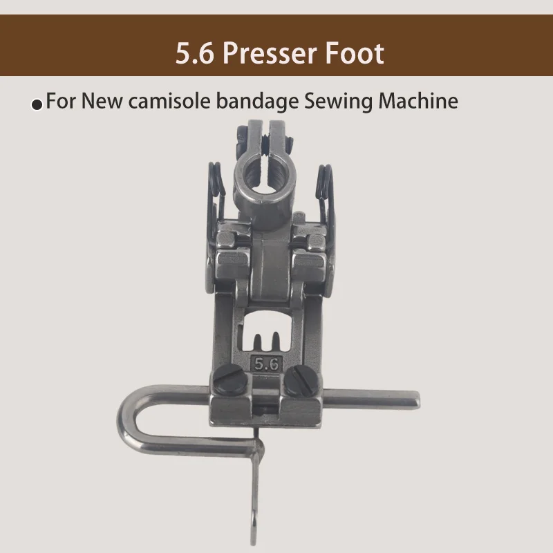 Adjustable Gauge Presser Foot Three Needle Five Thread Interlock Covering Stitch Machine with Knife Seam Allowance 5.6 Foot