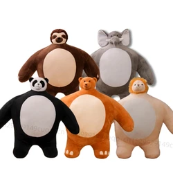 High Quality 22/45cm Tiny Headed Kingdom Bear Stuffed Animal Plush Toy Lion/Tiger/Sloth Soft Muscle Gifts For Kids Birthday Xmas