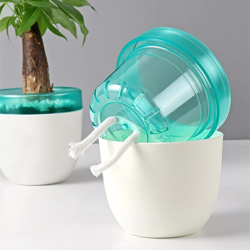 

1pc Automatic Watering Pot Self-Absorption Flowerpot Thickened Double Layer Basin Indoor Plant Pot For No Frequent
