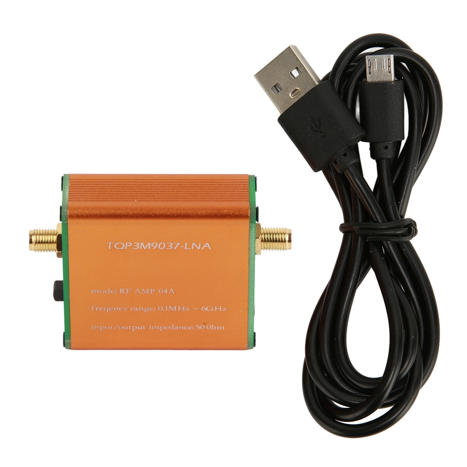 Amplificador de Bajo Ruido de Banda Completa de 0.1MHz-6GHz, Módulo LNA de Alta Ganancia de 20dB para SDR, Sistema de Antena de Radioaficionado, Amplificador de Señal
