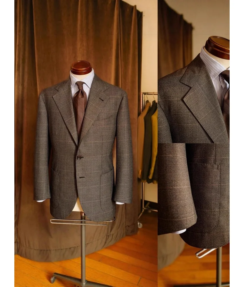 حساسة حزب الترفيه الرجالية الرجعية معطف منقوش، رشيقة حفل زفاف اللباس 2 قطعة الرجال البدلة (السترة + السراويل) فساتين حفلات #1