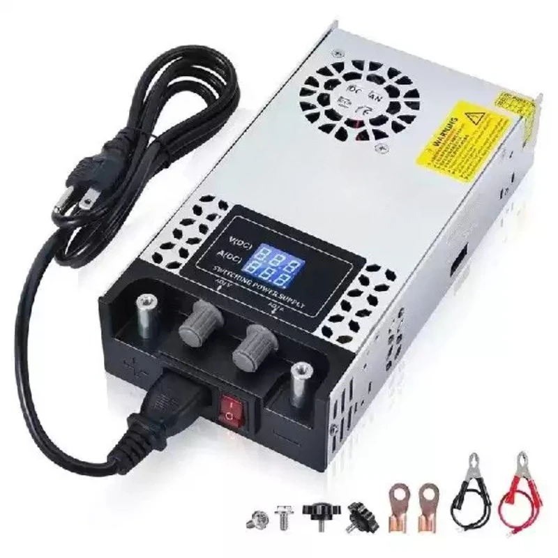 High Precision Adjustable AC-DC Switching Power Supply 0-60V 0-10A 600W Lab Industrial US Plug