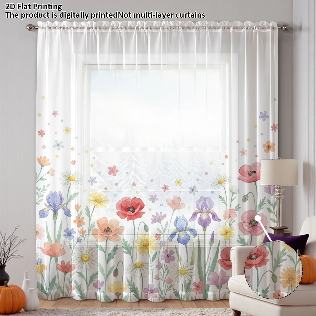 ستارة شفافة بنقوش زهرية، قماش - مراجعة Good Floral & Wedding Decor Supply Photos وسعره