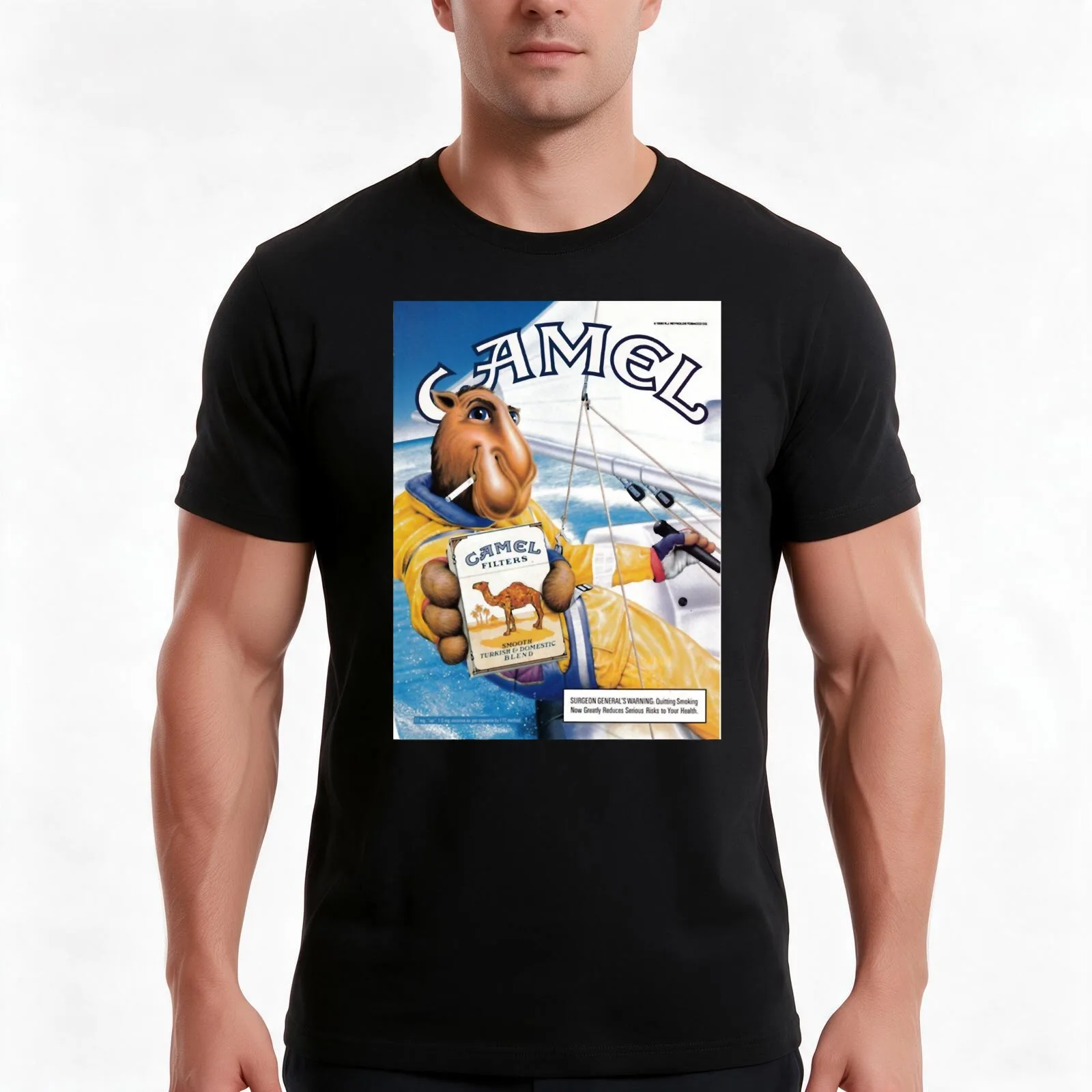 Camel T-Shirt Summer Casual Cotton Tee Oversized Streetwear Tops Vintage Graphic Print Loose Fit Short Sleeve 100% Cotton