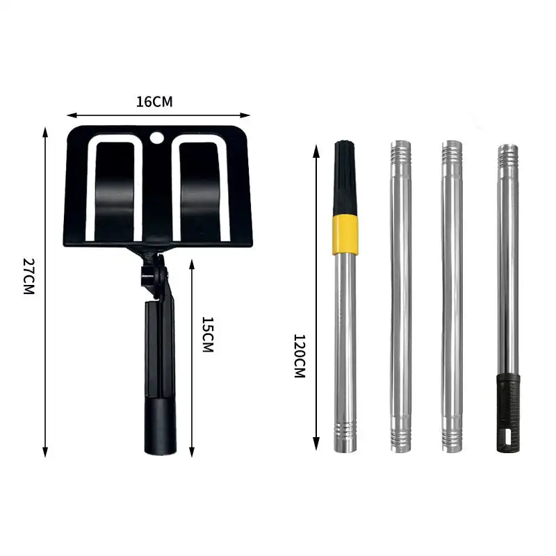 Suporte defletor com rotação de poste de extensão para separação de cores de tinta, evita respingos, ferramentas de limpeza destacáveis