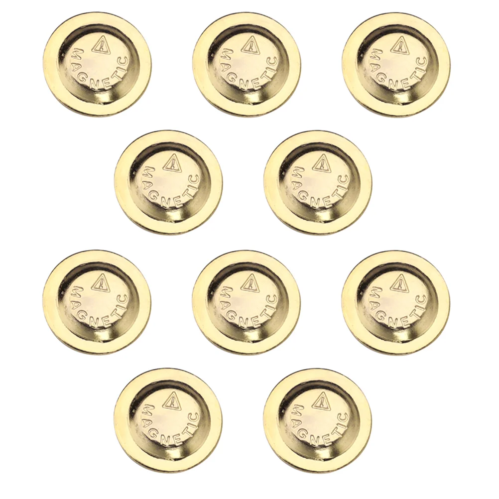 10 Pairs Magnetic Clip Magnets Round Buttons Scarf Brooch Stamped Iron Parts Snap Fastener Buckle