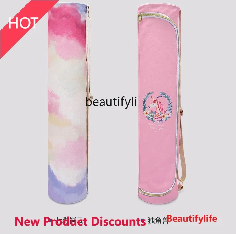 

A49 Yoga bag women's fashion canvas lightweight fitness sports storage bag cover backpack