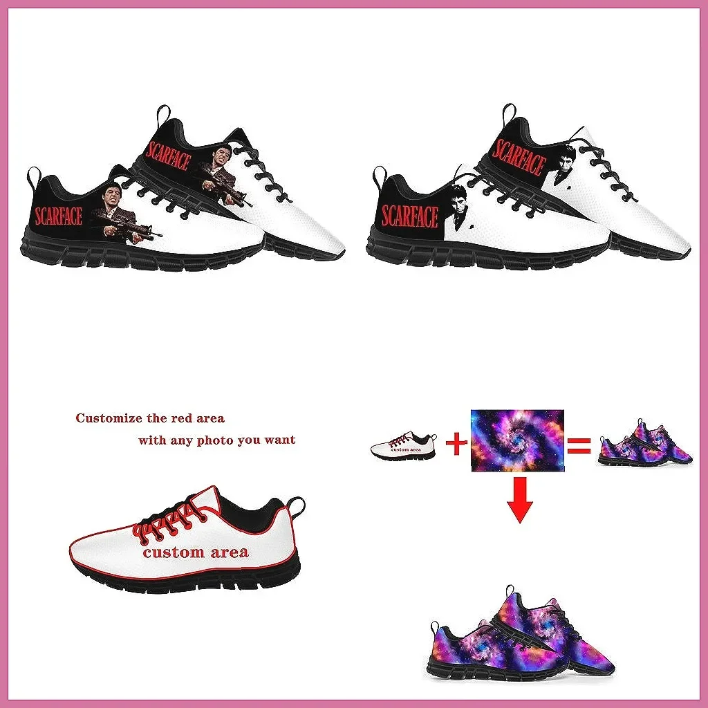 

Scarface Al Pacino Custom Sneakers, Comfortable Casual Sports Shoes for Men and Women, High Quality Couple Sneakers