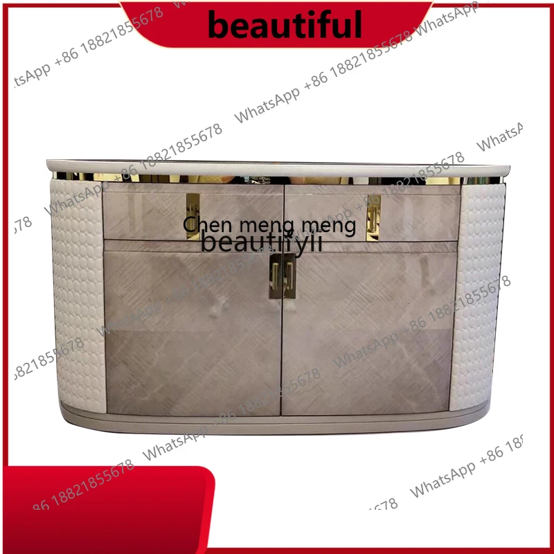 

Light luxury paint dining side cabinet Modern simple living room decorative cabinet Storage locker furniture H