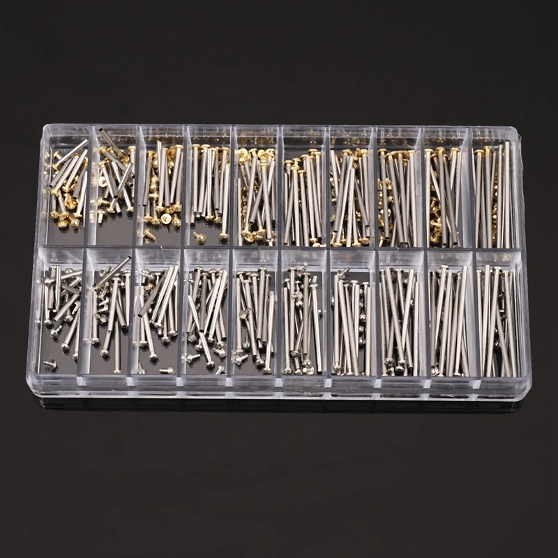 1 Box Watch Repair Tools Set Kits Watch Strap Screws Assortment Tube Friction Pin Clasps Straps Bracelets Rivet Ends 10Mm-28Mm