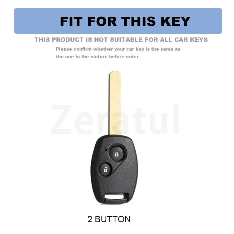 2 Button Gold Edge TPU Car Key Fob Cover Keyring Smart Keyless Protector for Honda Accord Civic CR-V Pilot Fit Odyssey Ridgeline