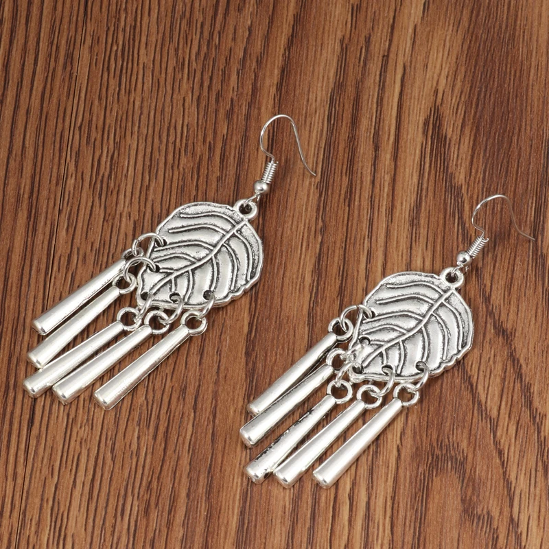 Aihua Mode Aussage böhmischen Vintage ethnischen großen runden Tropfen Ohrring lange geschnitzte Blumen Tropfen Ohrringe für Frauen – Detail 13