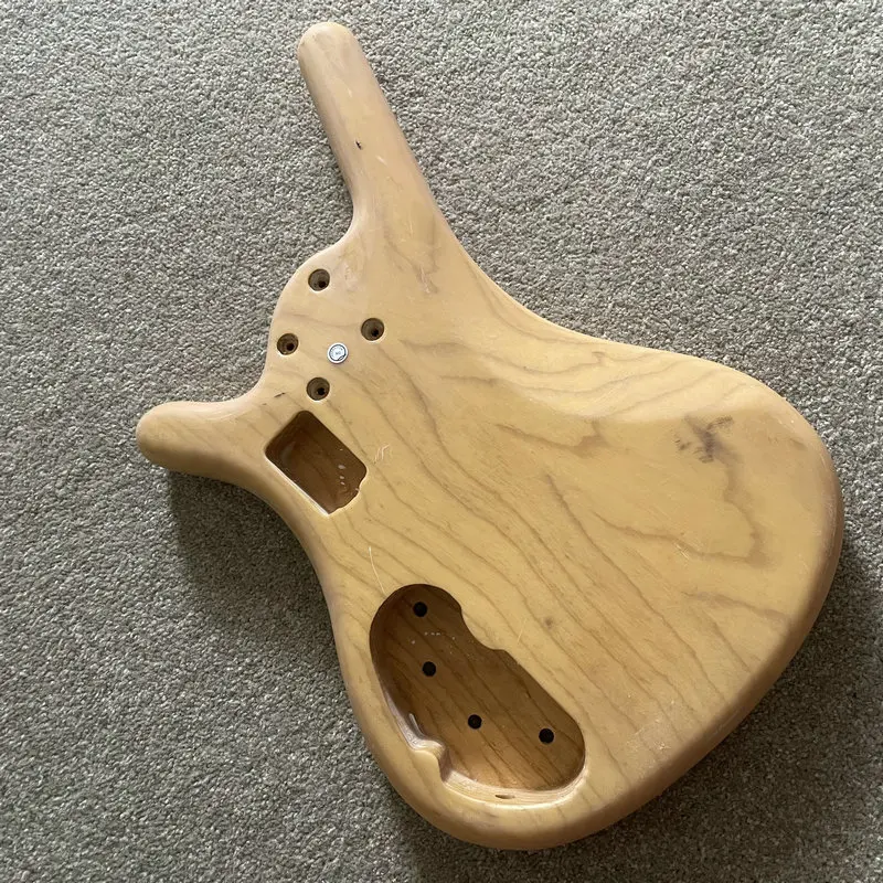 EB179 4 Or 5 Strings Solid ASH Electric BASS Body Active Pickups Nature Color DIY for Replace