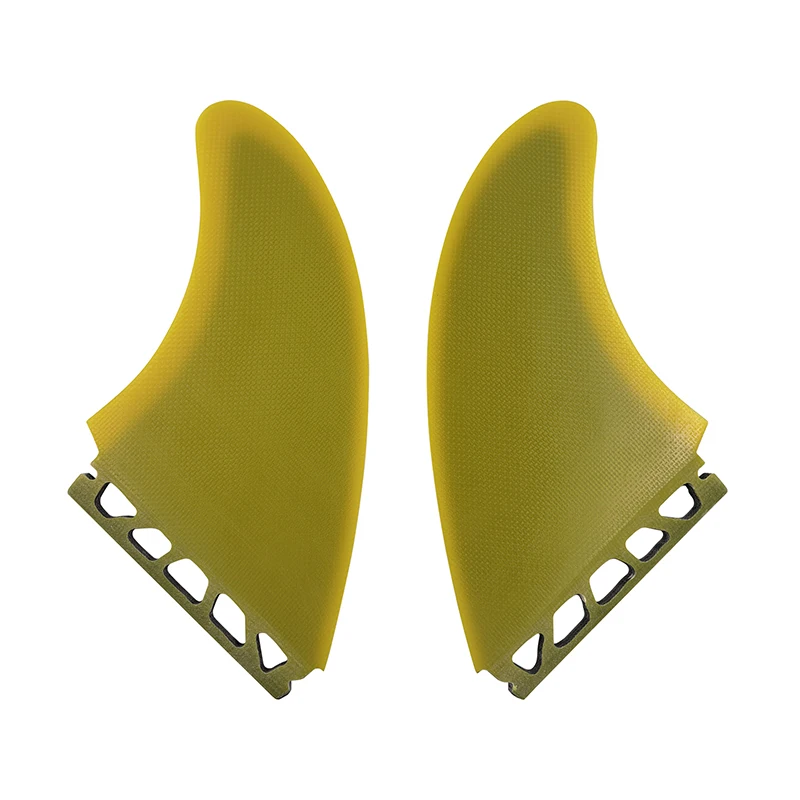 

UPSURF FUTURE twin keel fin Quilhas Surf Surfboard Fins Clear Yellow/Black Fiberglass MR Single Tabs surfboard accessories