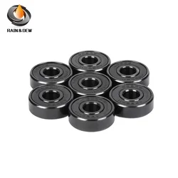 8Pcs 608RS ABEC-11 608 Roller Skate Scooter 8X22X7mm Skateboard 608-Black Bearings High Performance