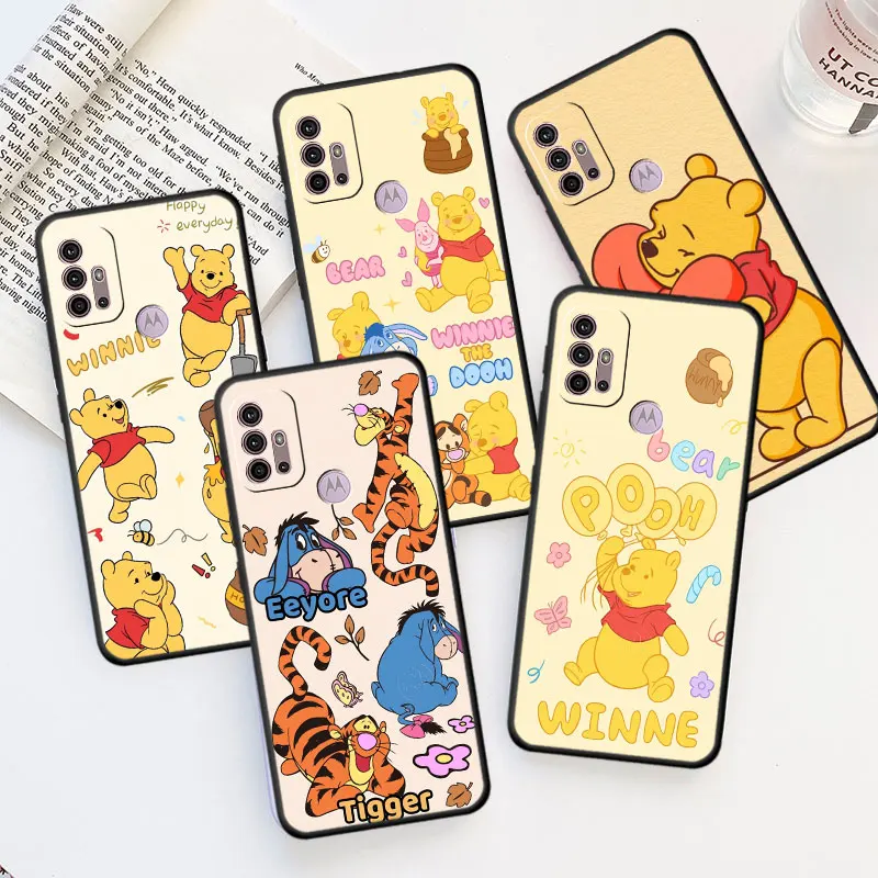 Case For Motorola G60 G30 G22 G52 G51 G71 G31 One Fusion Edge 20 30 G200 G72 G50 G53 Phone Cover Disney Eat Honey Pooh Bear