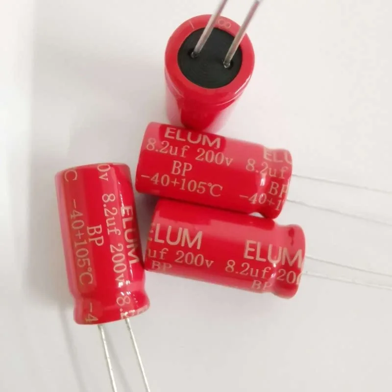 10PCS Red Sleeve Red Robe Audio Crossover Treble Speaker Non-polarized Capacitor 100V 3.9μF/3.3μF/4.7μF/8.2μF/10μF 10x20mm