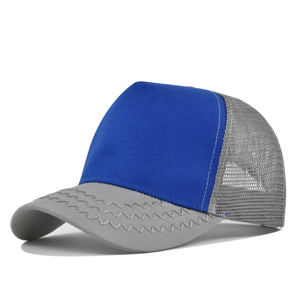 Customized Printed Logo Solid Color Hardtop 5-Piece Baseball Caps Men's And Women's Breathable Mesh Curved Brim Duck Tongue Hats view 4