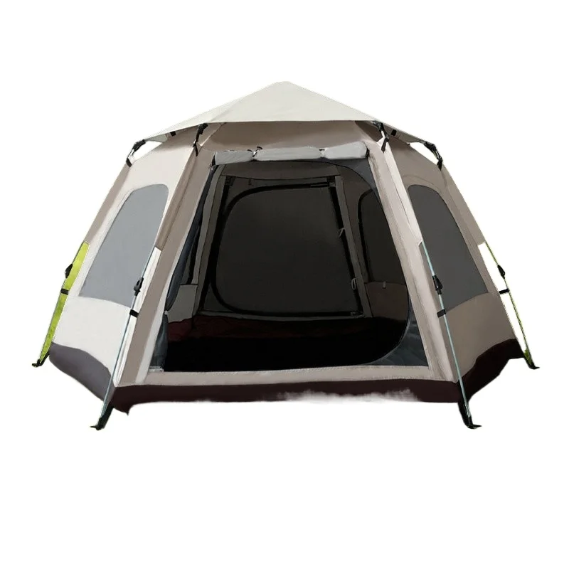 Outdoor Hexagonal Camping Tent for Automatic Quick Setup Heavy Duty Waterproof UV Protection Kids Camping Gear for All
