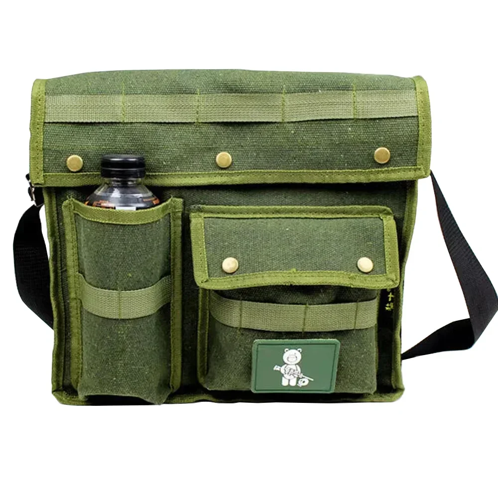 

WWII WW2 Retro Soldier Equipment Bag Outdoor Multi-functional Equipment Storage Bag Canvas Equipment Storage Box