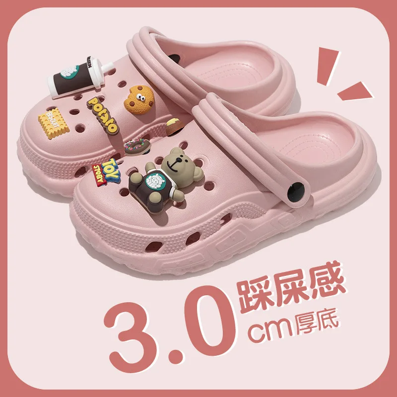 Children\'s Clogs For 6-18 Year Kids Sandals Cool Mules Outer Wear Summer Hole Shoes For Boys And Girls Slippers