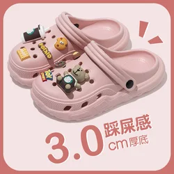 Children's Clogs For 6-18 Year Kids Sandals Cool Mules Outer Wear Summer Hole Shoes For Boys And Girls Slippers