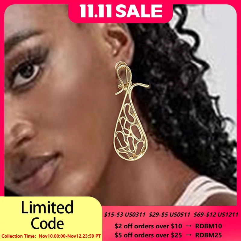 

Gold Color Earrings For Women Plant Leaf Drop Earring 18K Gold Plated Fashion Jewelry Wedding Party Accessories Gift 2023 Trendy