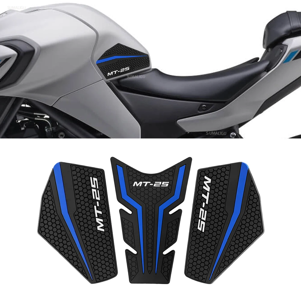 For Yamaha MT-25 MT03 MT25 MT-03 2020-2025 Motorcycle Accessories Fuel Tank Pad Sticker Side Tank Protectors Anti-slip Pads