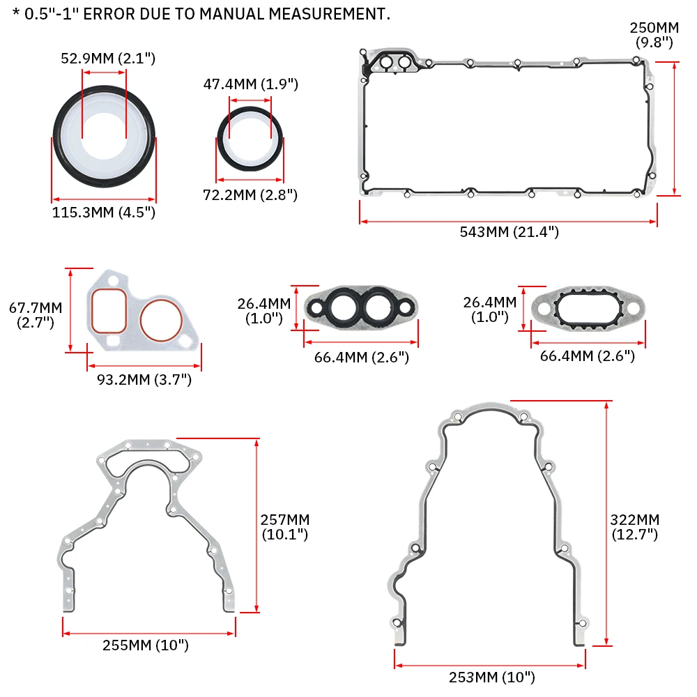 Engine Conversion Lower Gasket Set CS5975A CS9284 C293CS For 97-16 Chevy LS V8 4.8L 5.3L 5.7L 6.0L For 97-14 Buick Chevy GMC