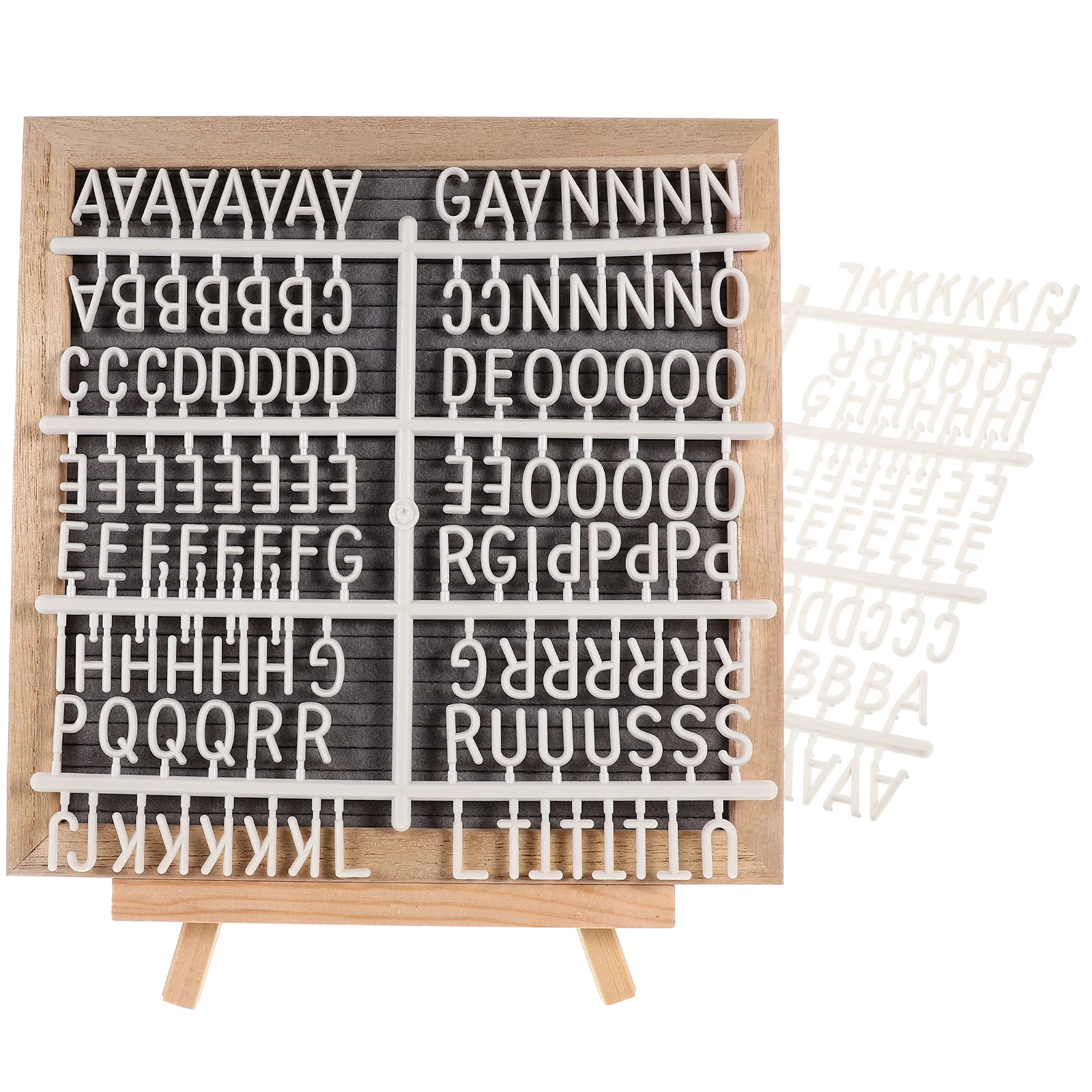 1Set Felt Letter Board with Wooden Easel Stand for Desktop Display and Event Decor Felt Letter Board Home Accessory