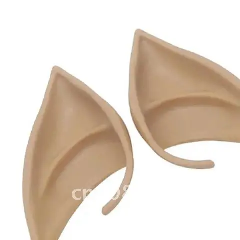 

1Pair Mysterious Elf Ears Fairy Cosplay Accessories Halloween Christmas Party Latex Soft Pointed Tips False Ears Props