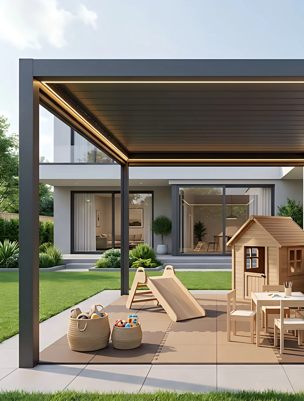 Custom High Quality Movable Waterproof Pergola Sun Shade Outdoor Bioclimatic Retractable Motorized Pergola Folding Roof Gazebos