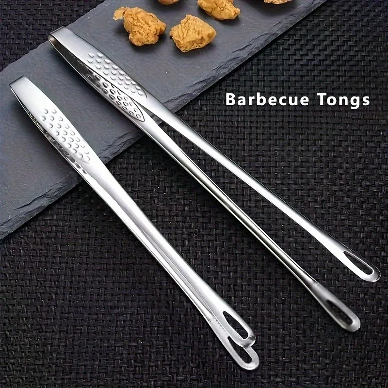 Stainless Steel Barbecue Tongs, Strawberry Tongs with Textured Grips, Anti-Slip Korean, Buffets and Public Services Home, Restau