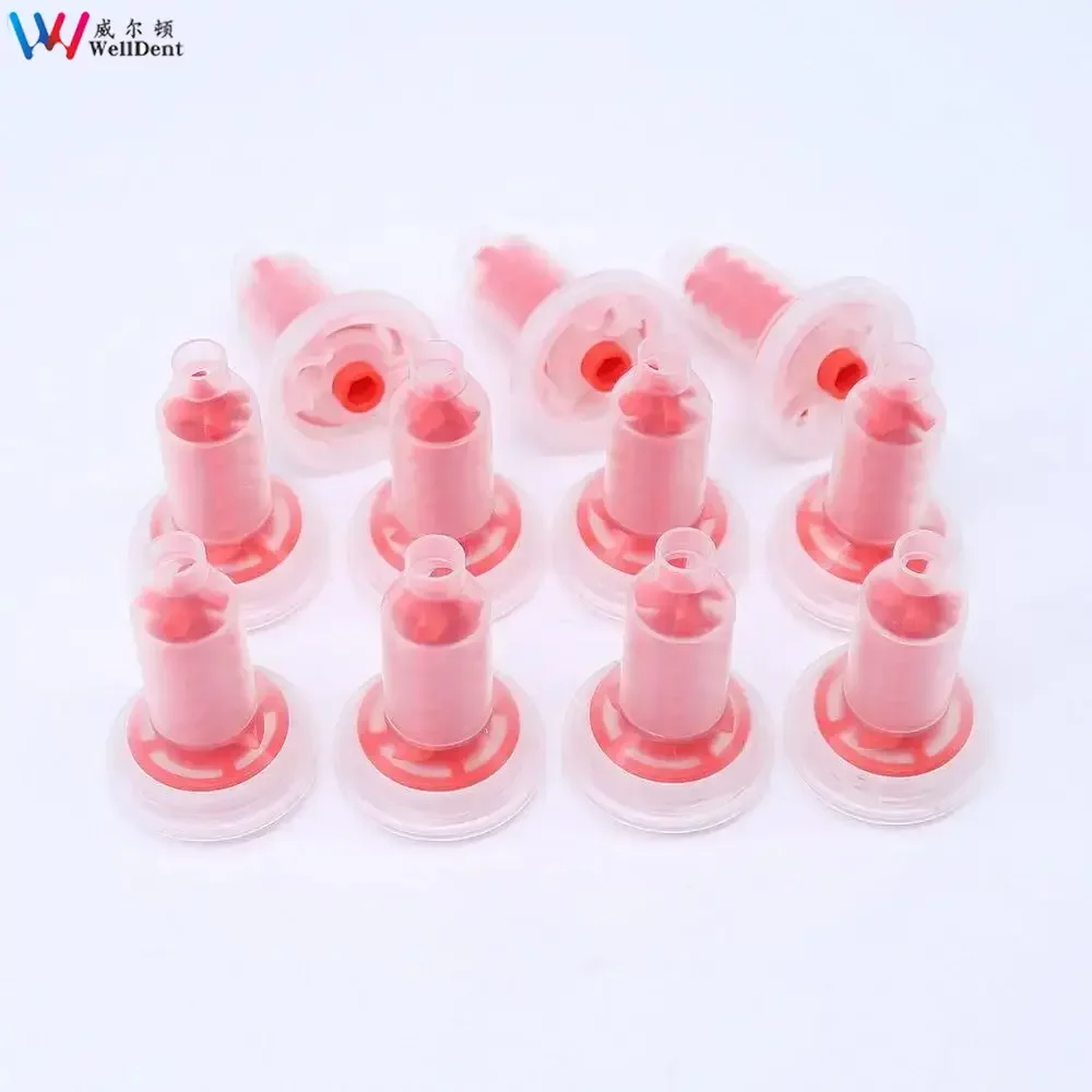 50PCS Dental Disposable Mixing Tip Nozzle Conveying Mixer Impression Intraoral Syringe