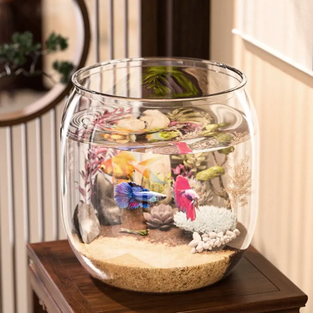 

Plastic Ecological Tank Transparent Ultra Clear Turtle Tank Ornament Anti-broken Durable Fish Bowl Living Room