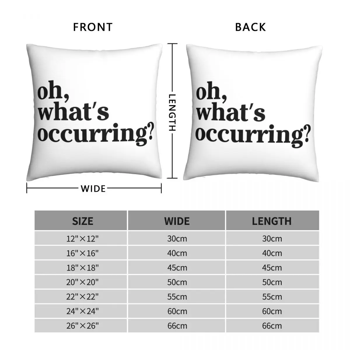 Oh What's Occurring Square Pillowcase Polyester Linen Velvet Printed Zip Decor Pillow Case Sofa Cushion Cover Wholesale