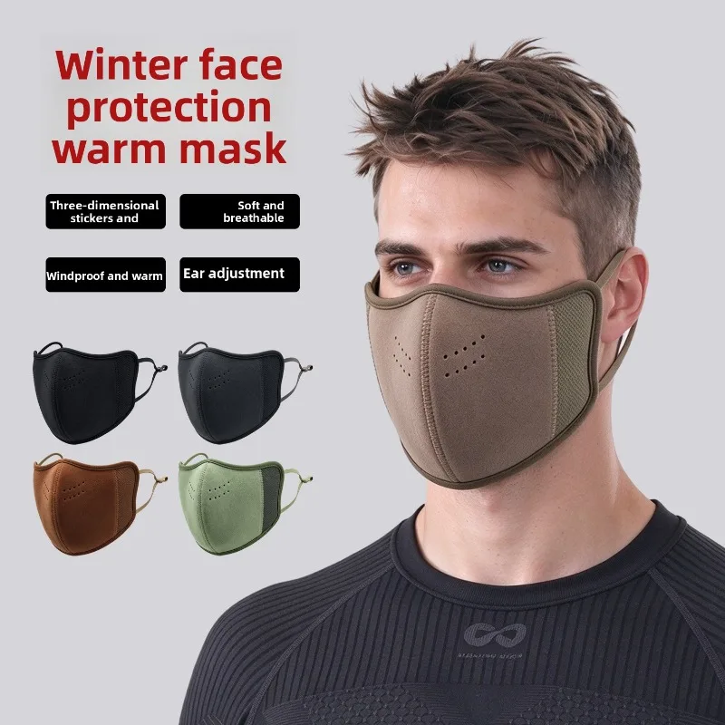 Winter Thermal Face Mask Motorcycle Riding Windproof Outdoor Sports Running Cold Protection Neck Gaiter Men Women Fleece