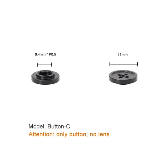 Imagen 2 del producto Accesorios CCTV Botones de metal para lente de cámara Phinhole con montaje de tornillo Tamaño 6,4 mm * P0.5 Diámetro 13 mm