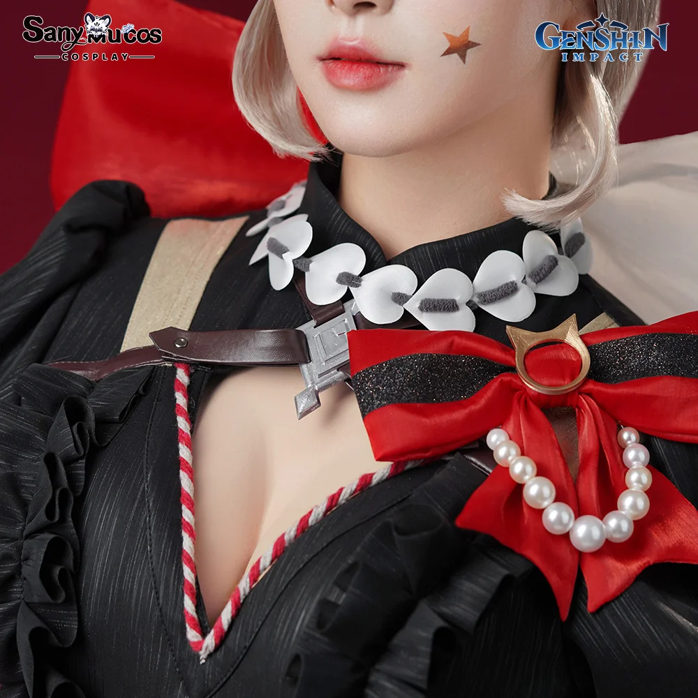 Premium Edition SanyMuCos Lynette x KFC Cospaly Genshin Impact Game Dress Cospaly Outfit Comic-con Birthday and Holiday Gifts