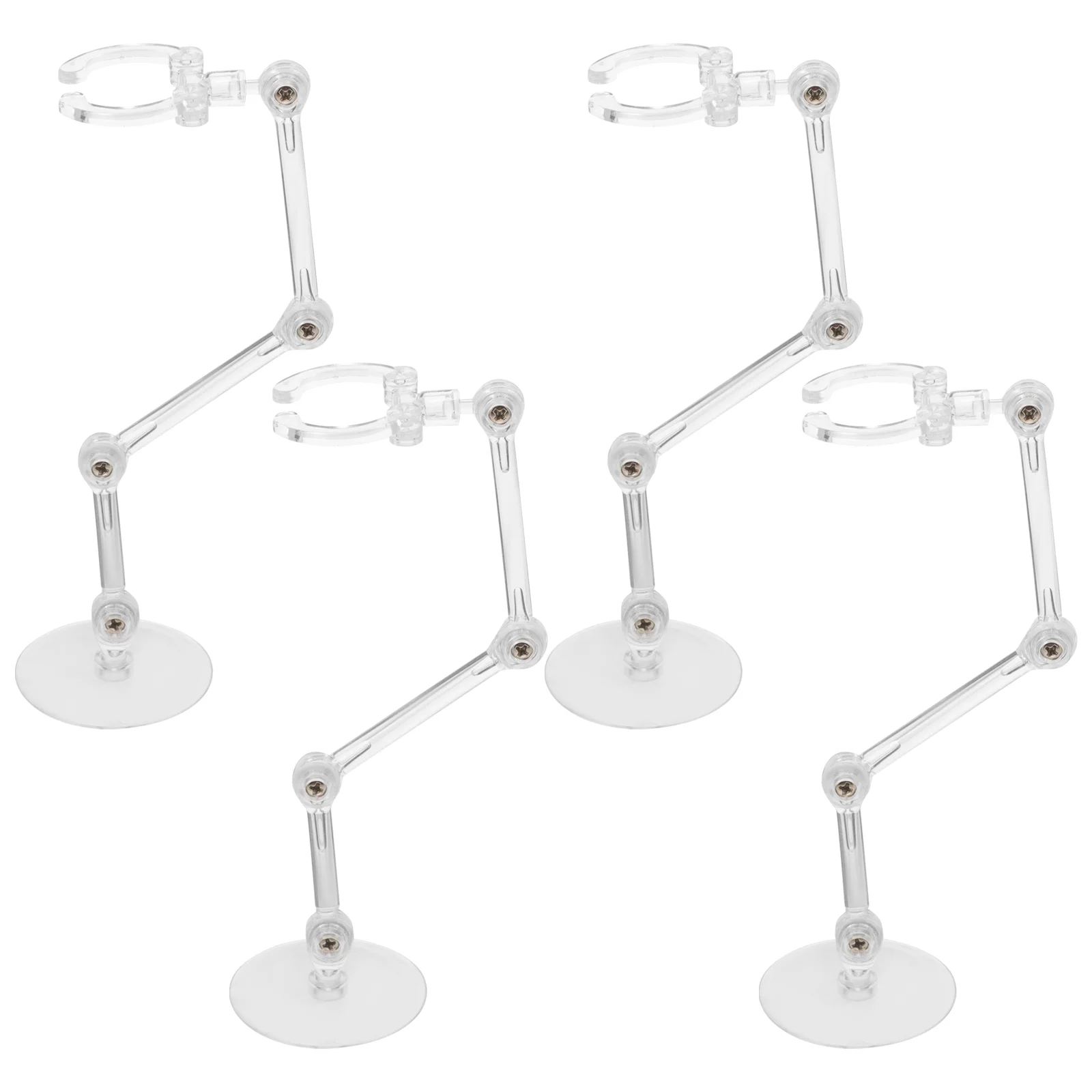 

4 Pcs Action Figure Stand Clear Stands Figures Holders Base Display Model Accessories