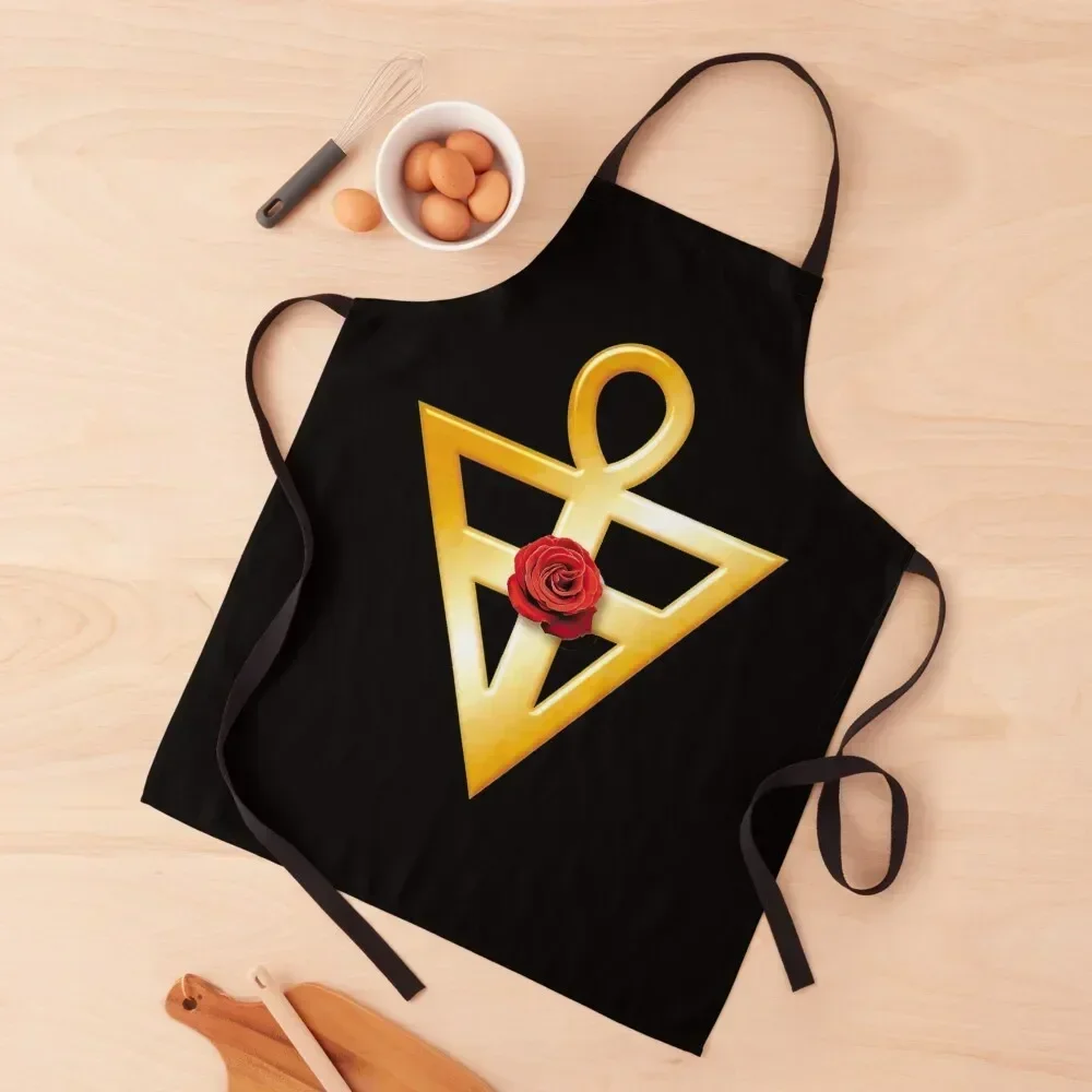 

Emblem of the Rosicrucian Order Apron Women's Home Clothes Chef Uniform Woman Kitchenware japanese style Apron