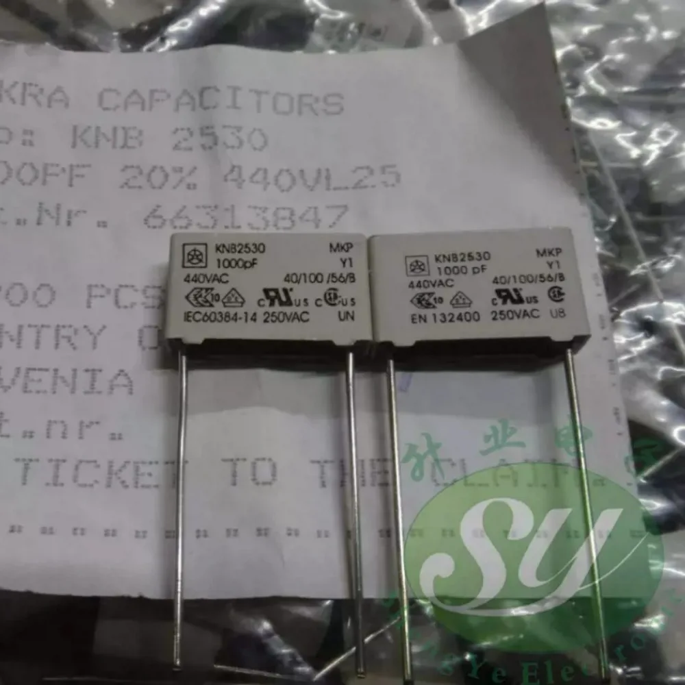 10pcs/lot ISKRA KNB2530 0.001uf 440vAC 1.0nf 1000pf 1nf 102 Brand New 15mm Film Capacitor