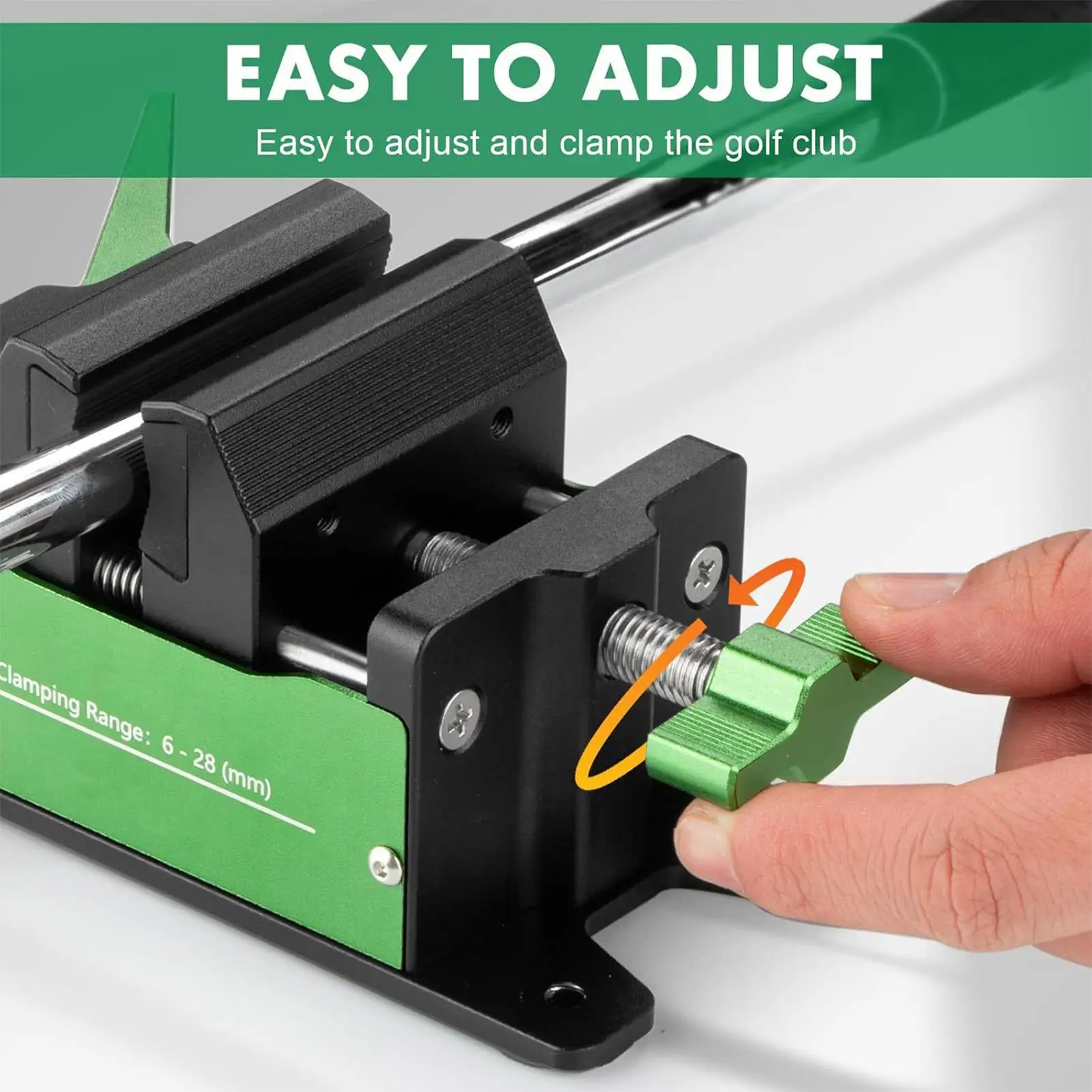 

Golf Club Vise Clamp Quick Release Adjustable Aluminum Golf Grip Removal Tool Club Clamp For Repair Maintenance Shaft