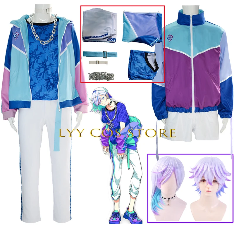 Yatonokami Nayuta Cosplay Anime Paradox Live Cozmez Cosplay Costume Men Colour Sports Suit Wig Halloween Party Outfit for Women