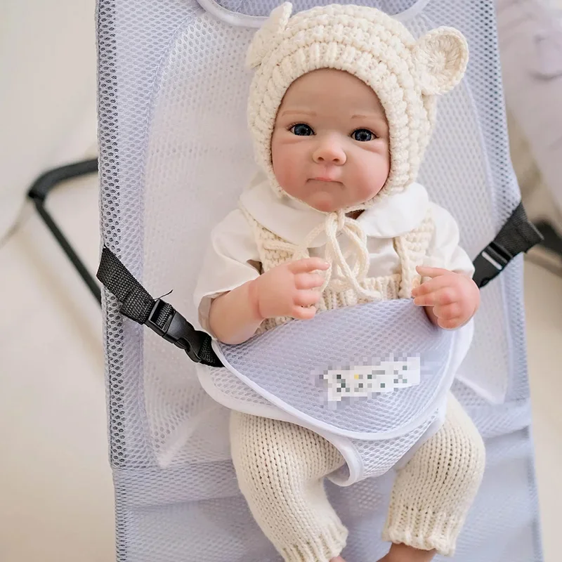 18inch Silicone Reborn Baby Doll Bettie Full Body Vinyl Newborn Baby with Painted Hair Already Painted Dolls with Visible Veins