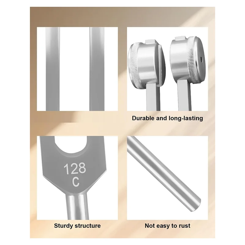 

-A90P Aluminum Alloy Tuning Fork Set, 128Hz 256Hz 512Hz 1024Hz Tuning Forks For Sound Yoga Meditation Relaxation