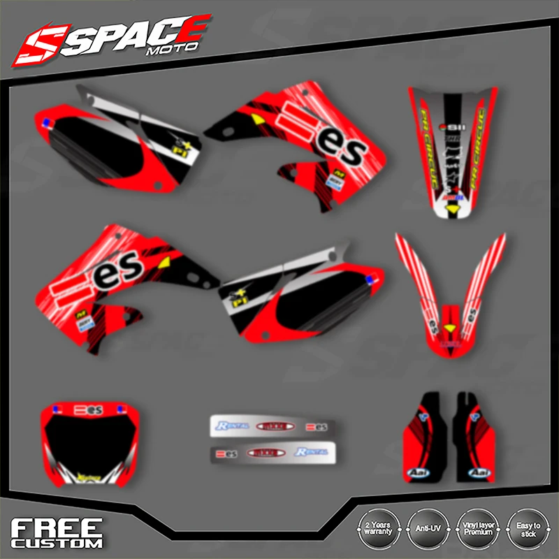 

Специальная мотоциклетная графическая фоновая наклейка SPACE для HONDA CR125 250 2002 2003 CR125 250 2004 2005-2012, наклейки, наборы наклеек 02