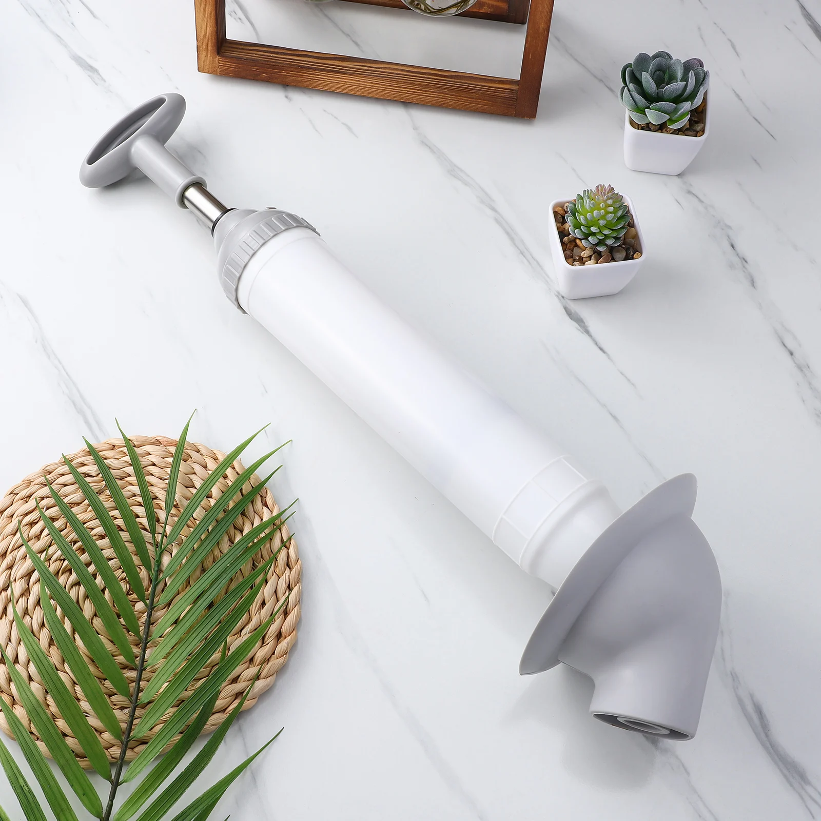 

High Pressure Toilet Air Clog Remover Tool Heavy Duty Plunger For Bathroom Bathtub Sink Floor Drain Stainless Steel Rod